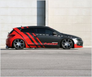 race vehicle wraps red & black vehicle wrap